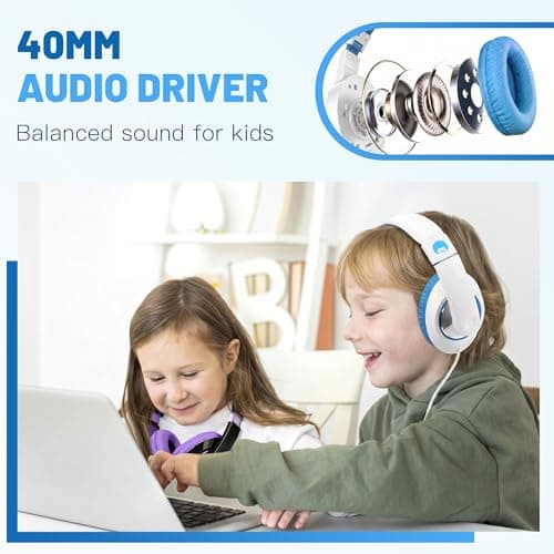 Rockpapa Comfort Foldable Kids Headphones Wired for School/Travel — view 4