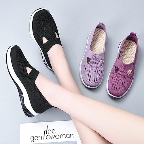 Women Orthopedic Casual Shoes Breathable Soft Sole Orthopedic Walking Shoes Women Orthopedic Walking Sneaker Lightweight Athletic Walking Shoes Lavender — view 6