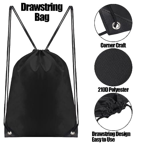 JFmall Drawstring Bags, Swim Bag PE bags for kids Waterproof Swimming Sports Back Pack Drawstring Gym Bag Suitable for School Beach Travel — view 3