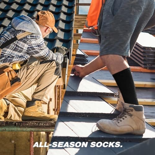 Rahhint Merino Wool Work Socks 3 Pairs Durable Compression Moisture Wicking Anti Blister Cushion Crew Outdoor Running Socks — view 2