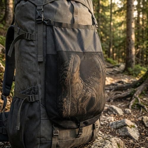 Mesh Shoe Storage Bag for Hiking and Camping, Breathable Polyester — view 4