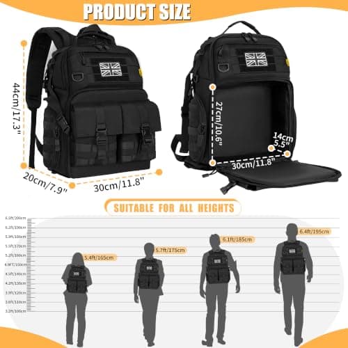 OUUTMEE Tactical Camera Backpack, Camera Rucksack with Waterproof Cover — view 4