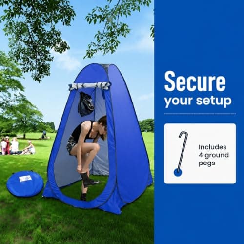 Shower Privacy Toilet Tent Beach Portable Changing Dressing Camping Pop Up tents Room Sun Sunshade Baby Outdoor Backpack Shelter Canopy (BLUE) — view 3