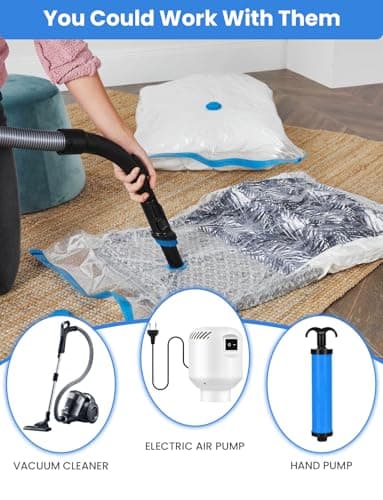 Vihoom Vacuum Storage Bags 8 Pack, Vacuum Pack Bags for Clothes and Travel — view 6