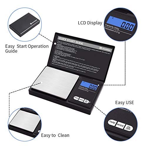 UNIWEIGH Gram Scale,200 gx0.01 g(7.05 oz x 0.001 oz) Digital Pocket Scale — view 6