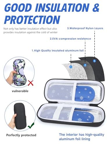WIBOND Insulin Cooler Travel Case, Compatible with GLP-1 & Insulin Pens, Medication Cool Bag for Travel with 2 TSA Approved Ice Packs (4-6H Cooling, Black) — view 4