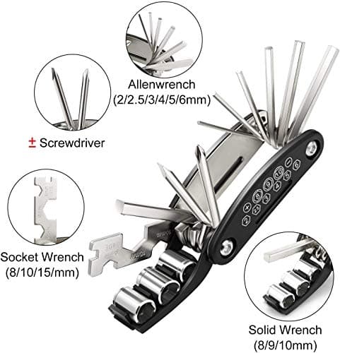 Bike Tool Kit, Puncture Repair Kit, Bike Multi Tool, Mountain Bike Accessories, Cycling Gifts — view 2