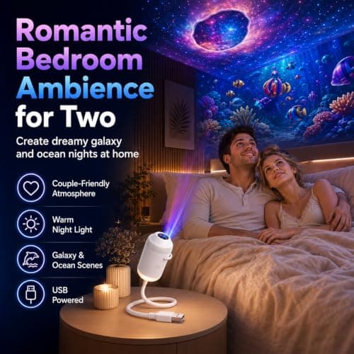 2028 Latest Model 2-in-1 Galaxy Projector Night Light,USB Star Projector,HD 5D Holographic Projection Creates a Dreamy Galaxy Ocean Scene, with USB LED Light for Bedroom & Parties. — view 6