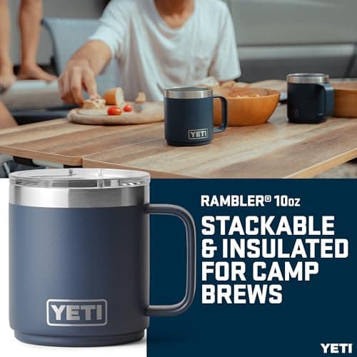 YETI Rambler 10 oz (295 ml) Stackable Coffee Mug, Navy — view 2