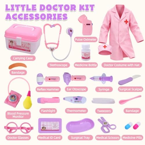 EagleStone Doctor Kit for Kids Pretend Play Medical Set with Light & Sound — view 5