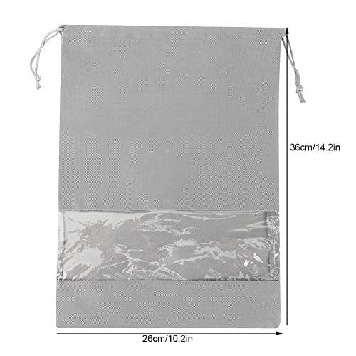 3Pcs Travel Non-Woven Shoe Storage Bag with Drawst and Transparent Win for -Proof & Neat Organization (No Problem with Large-Size Printing of Cloth Shoe) (Non-Stirring Cloth Shoe Bag Medium Size no) — view 3