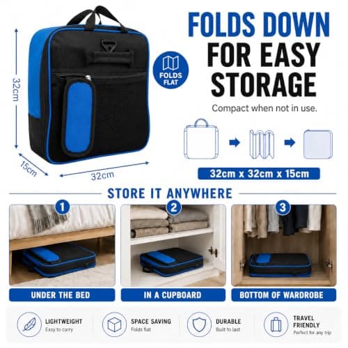 Large Holdall with Wheels, 82L Wheeled Duffle Bag, Black Rolling Travel Bag, Soft Luggage with Zipped Pockets for Holidays, Weekend Trips, Sports, Gym & Overnight Travel — view 3