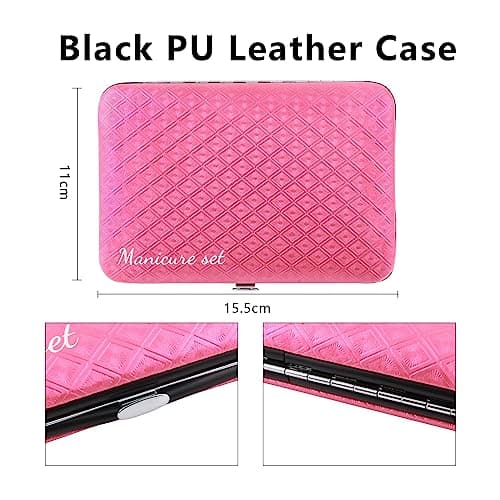 Uliya Manicure Set Professional Nail Clipper Kit Pedicure Tools (Pink) — view 4