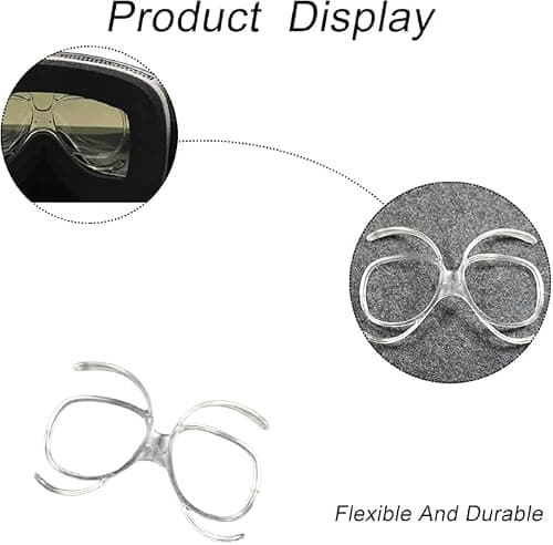 ZZQCHAAli Universal Ski Goggle Frame Insert, Clear Flexible Plastic, 12.5cm x 7cm x 4.5cm, Durable Optical Frame for Winter Sports — view 4