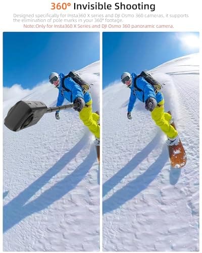 58"/147cm Invisible Selfie Stick Tripod for Insta360 X6/X5/X4/X3/Luna Ultra — view 6