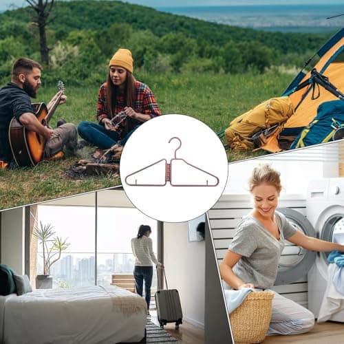Folding Hangers 12 Pieces Portable Space Saving Travel Accessories — view 3