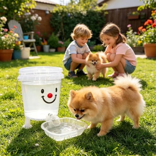 Automatic Dog Water Dispenser - No Power Required 3l 5l Large Capacity Water Tank | Anti-Tipping Leak-Proof Cat Pet Dispenser | Visual Design Waterer Bucket Suitable for Dogs and Cats Safe — view 3