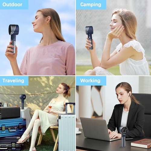 Wrischan Handheld Fan Portable, Powerful Mini Personal Hand Held Fan — view 6