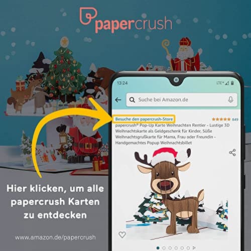 papercrush® Pop-Up Card Skier - Funny 3D Voucher Card for Men (Boyfriend, Dad, Husband), Travel Voucher for Ski Holidays, Handmade Winter Birthday Giftcard for Surprise Skiing Vacation Reveal — view 5