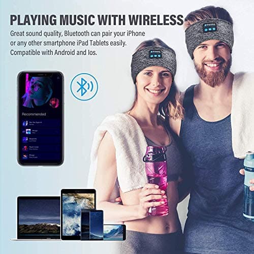 MEXEE Sleep Headphones Eye Mask Earphones, Bluetooth Headband Sleep Headphones Wireless Sports Headband with Ultra-Thin HD Stereo Speakers, Perfect for Sports Side Sleepers Air Travel Yoga Relaxation — view 2