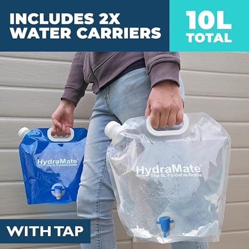 HydraMate Water Carrier Camping - Collapsible Containers 5L Bottles (TAP) — view 2