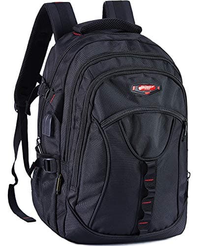 POWER KING Hiking Backpack 30L, Lightweight Casual Backpack for Men Women, Outdoor Travel Daypack for Camping Mountaineering Walking Cycling Climbing Sport, Black