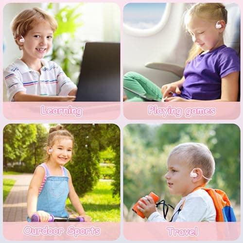 Golvery Kids Wireless Earbuds, Open Ear Bluetooth Headphones for Children — view 3