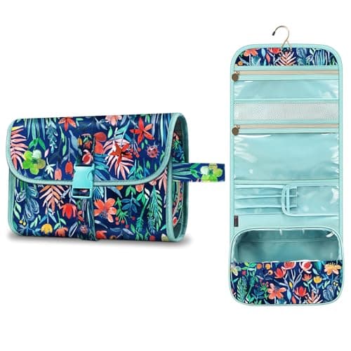 FINPAC Portable Toiletry Travel Wash Bag, Large Hanging Makeup Organiser