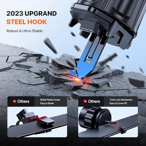 miracase 2nd Generation Car Phone Holder, Air Vent Phone Holder for Cars 360° Rotation, Universal Mobile Phone Mount Automobile Cradles for Vent Van iPhone 17 16 15 14 Pro Max 13 12 11 Samsung — view 3