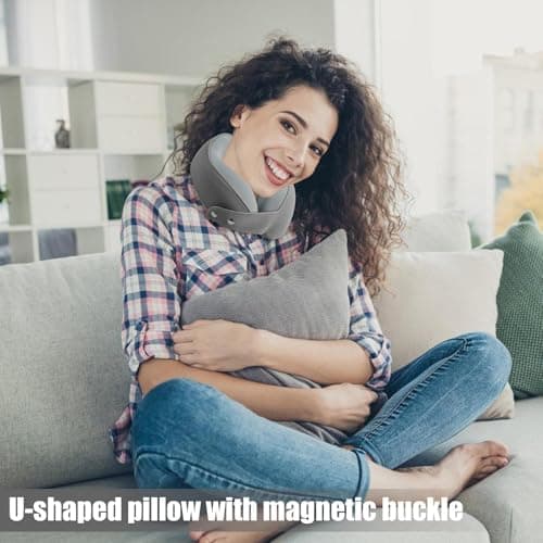 U Shaped Neck Pillow Magnetic Buckle Sleep Masque — view 2