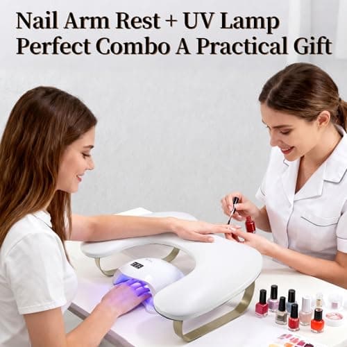WONEDIRR U Shaped Arm Rest for Nails, 48W High-Power UV Nail Lamps — view 2