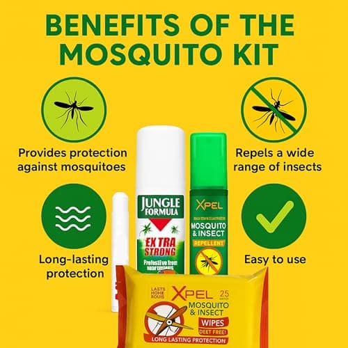 Mosquito Repellent Kit, 1 x XPELMosquito & Insect Repellent, 1x Jungle Formula Spray, 1x XPELMosquito Wipes 1x Bite Handy Pen 14ml | 4 Pack Travel kit, Quick Insect Bite Relief & Sting Swelling — view 5