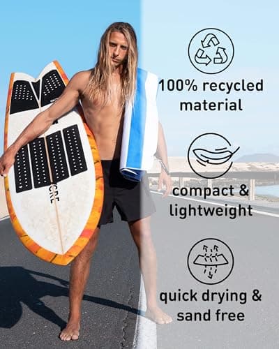 Fit-Flip Beach Towel Microfibre - Large Quick Dry Towels - Sand Free — view 6