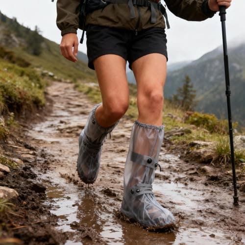 Waterproof Shoe Covers Reusable Silicone Stretchy — view 3