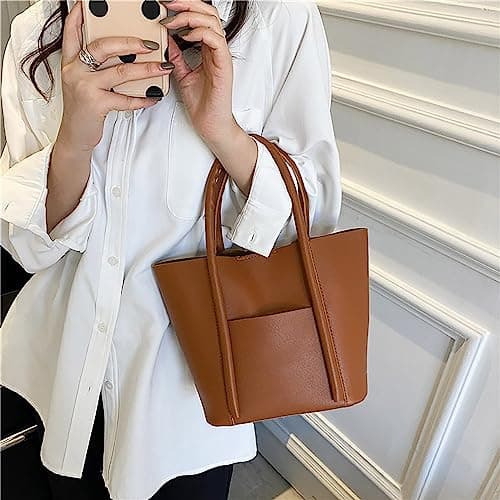 YIzdegg Pocket Projector with Large Capacity and Optional Multicolour Pockets are Suitable for Any Shoulder Strap For Bags Dark Blue, brown, One Size — view 2