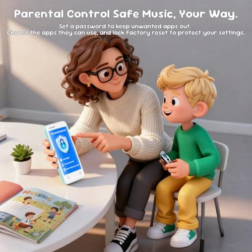 MP3 Player for Kids, Parental Controls, 16GB, Supports Spotify and Audible, Bluetooth and WiFi(Mint Green) UK — view 5