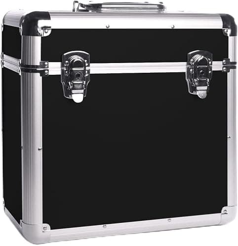 Black Vinyl LP Storage Box, 12 Inch Record Case, Vinyl Record Storage — view 2