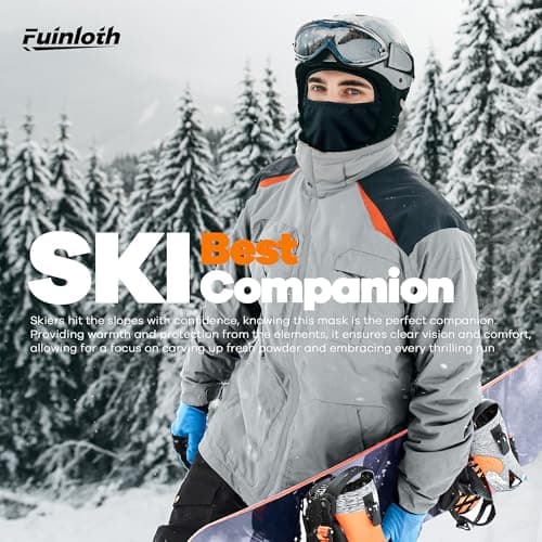 fuinloth Ski Mask Balaclava Motorcycle Cycling Summer UV Unisex Grey — view 4