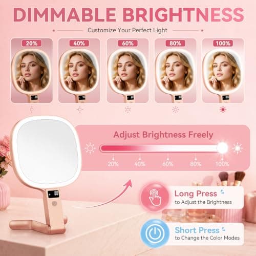 Auxmir Magnifying Makeup Mirror, 30X/1X Rechargeable, LED Time Display — view 6