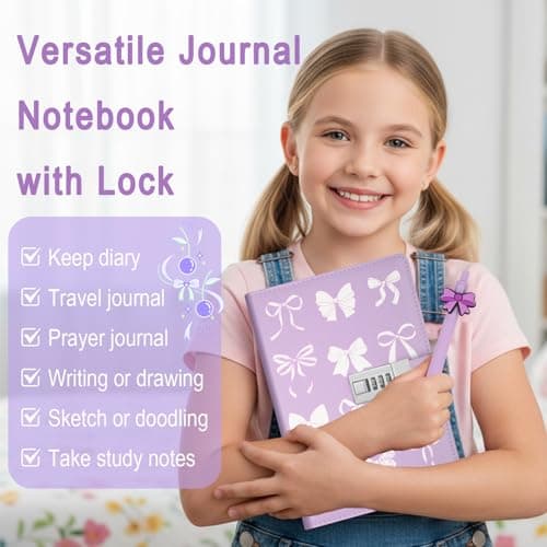 Diary with Lock for Girls, Secret Diary for Girls Age 6-15, Gifts for Girls — view 4