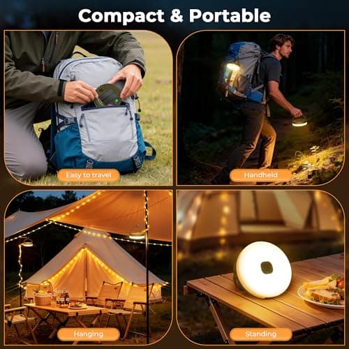 Famgoods Multicolor Solar Camping Lights, 10m Solar &USB Recharge — view 6