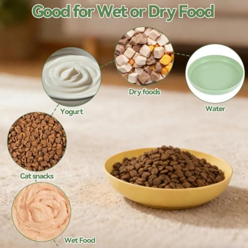 10 Pack Cat Bowls, Shallow Mouthed Cat Dishes, Whisker Friendly Bowl — view 6