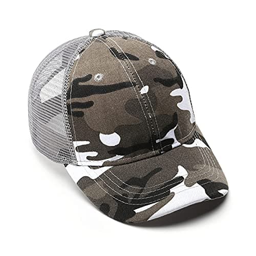 Kids Camo Baseball Cap - Camouflage Mesh Sun Hat with Cotton Material, Adjustable Peak, Snapback Closure, UV Protection, Perfect for Outdoor Sports, Travel, Beach - Boys & Girls, Ages 5-12 — view 6