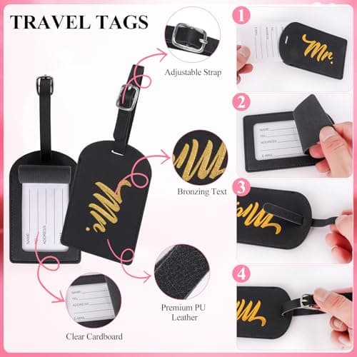 Wedding Gift Honeymoon Sand Keepsake Jar Set with Mr and Mrs Luggage Tags for Couple Valentine Day Decor, Perfect Honeymoon Gifts for Couples,Bridal Shower Souvenirs, Romantic Travel Accessories — view 3