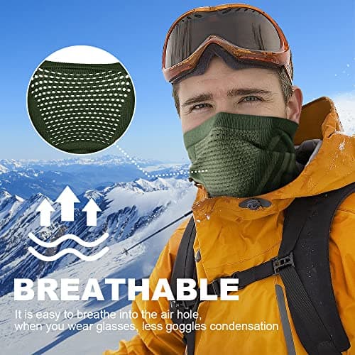 WTACTFUL Winter Neck Warmer Face Mask, Windproof Breathable Anti-Fog — view 6