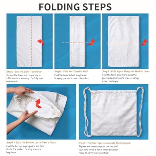 Beach Towel with Bag Large Soft Quick Dry Microfiber Travel Blanket — view 5