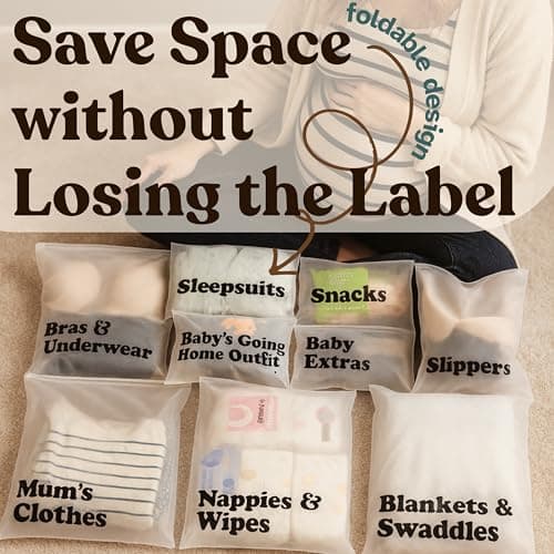 Hospital Bag Organiser Pouches 22 With Labels Hospital Bag Maternity Essentials For Baby Maternity Organiser Bags For Mum And Newborn Pregnancy Essentials Pouches For Mum And Baby In Various Sizes — view 5