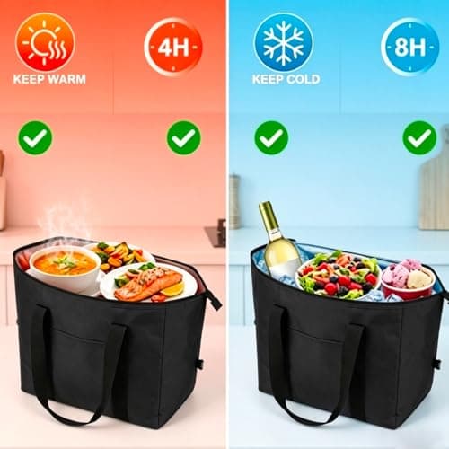 Medium Cooler Bag, Foldable Insulated Cool Bag with 20 Litre Capacity, Versatile Storage for Picnics and Outdoor Activities, Compact Design for Easy Transport and Space Saving — view 4