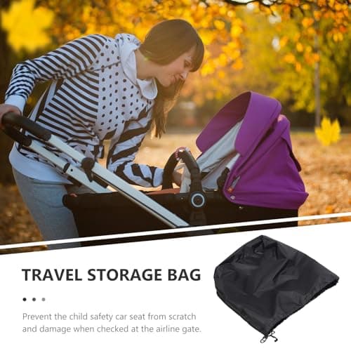 Generic Stroller Travel Storage Bag Universal Dustproof Cover for Pram, Lightweight Portable Stroller Bag for Airplane Gate Check and Outdoor Use — view 3