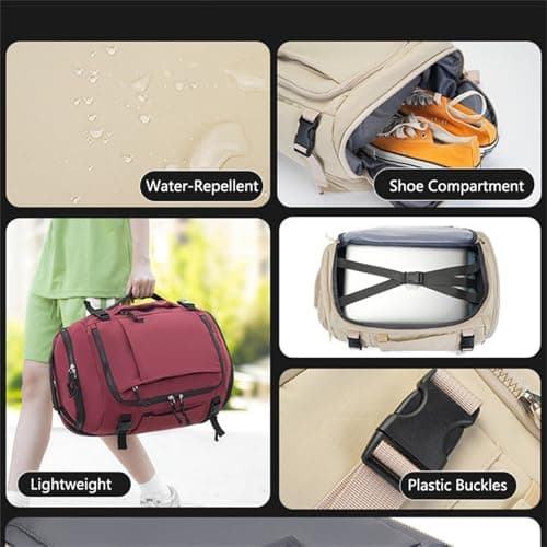Treer Ryanair Cabin Bags 40x30x20 Underseat Travel Backpack (Burgundy) — view 4
